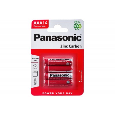 Батарейка Panasonic R03 Zinc Carbon BL4