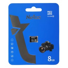 Карта памяти MicroSD 8GB Netac P500 Standard Class 10 (20 Mb/s) без адаптера