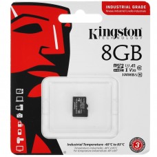 Карта памяти MicroSD 8GB Kingston Class 10 Industrial Temp pSLC A1 (100/80 Mb/s) без адаптера