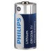 Элемент питания PHILIPS CR123A/51 литий CR123A 1BL