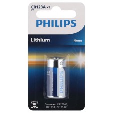 Элемент питания PHILIPS CR123A/51 литий CR123A 1BL