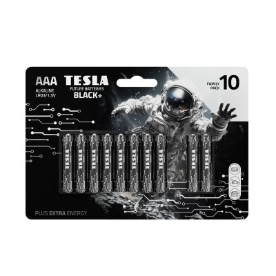 Элемент питания Tesla Batteries ААА Black+ (LR03) 10 Multipack