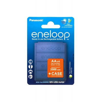 Аккумулятор Panasonic Eneloop BK-3MCDEC4BE (BK-3MCDE/4CP + CASE) 2000mAh AA R6 + футляр BL4