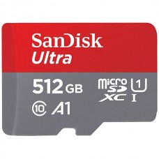 Карта памяти MicroSDXC 512GB SanDisk Class 10 Ultra UHS-I A1 (150 Mb/s) без адаптера (SDSQUAC-512G-GN6MN)