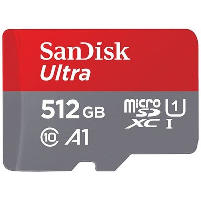 Карта памяти MicroSDXC 512GB SanDisk Class 10 Ultra UHS-I A1 (150 Mb/s) без адаптера (SDSQUAC-512G-GN6MN)