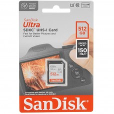 Карта памяти SDXC 512GB SanDisk Class 10 Ultra UHS-I (120 Mb/s) (SDSDUNC-512G-GN6IN)