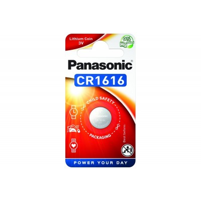 Элемент питания (батарейка/таблетка) Panasonic Lithium Power [литиевая, CR1616, DL1616, 1616, 3 В]