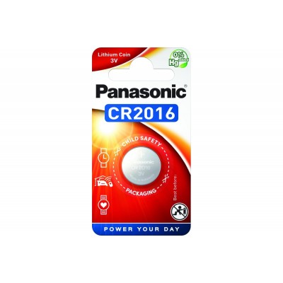 Элемент питания (батарейка/таблетка) Panasonic Lithium Power CR2016 [литиевая, DL2016, 2016, 3 В]