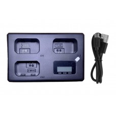 Тройное зарядное устройство для аккумуляторов Sony NP-FW50 Gokyo TT-NPFW50 с дисплеем и Type-C Тройное зарядное устройство для аккумуляторов Sony NP-FW50 Gokyo TT-NPFW50 с дисплеем и Type-C