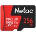 Карта памяти MicroSDXC 256GB Netac P500 Extreme Pro Class 10 UHS-I A1 V30 (100 Mb/s) + SD адаптер (NT02P500PRO-256G-R)