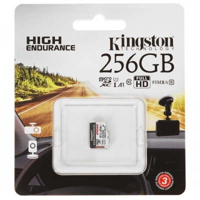 Карта памяти MicroSDXC 256GB Kingston Class 10 Canvas Select High Endurance UHS-I A1 V30 U1 (95 Mb/s) без адаптера (SDCE/256GB)