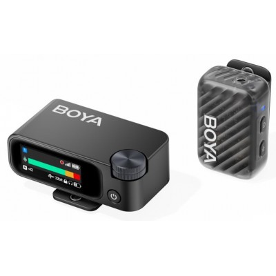 Двухканальная беспроводная микрофонная система BOYA BOYAMIC 2-02 в зарядном кейсе