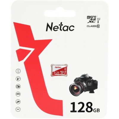 Карта памяти MicroSD 128GB Netac P500 Eco Class 10 UHS-I без адаптера (NT02P500ECO-128G-S)