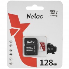 Карта памяти MicroSD 128GB Netac P500 Eco Class 10 UHS-I + SD адаптер (NT02P500ECO-128G-R)