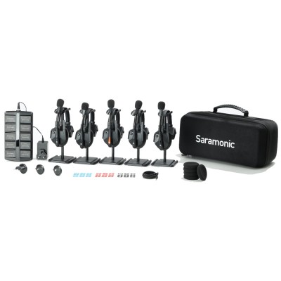 Интерком система 1.9 ГГц одновременной связи Saramonic WiTalk9 WT5S для 5 человек (5 гарнитур в комплекте)