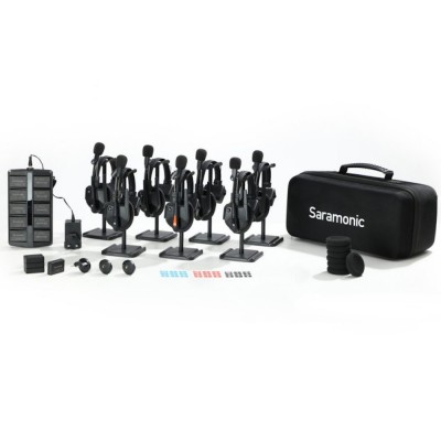 Интерком система 1.9 ГГц одновременной связи Saramonic WiTalk9 WT7S для 7 человек (7 гарнитур в комплекте)