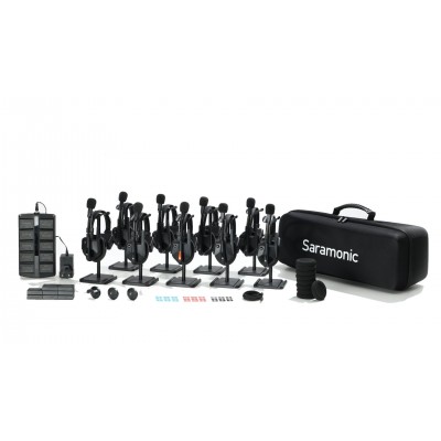 Интерком система 1.9 ГГц одновременной связи Saramonic WiTalk9 WT9S для 9 человек (9 гарнитур в комплекте)