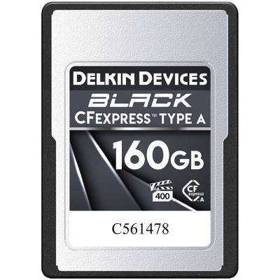 Карта памяти Delkin Devices Black CFexpress Type A 160GB, R/W 880/790 MB/s (DCFXABLK160)