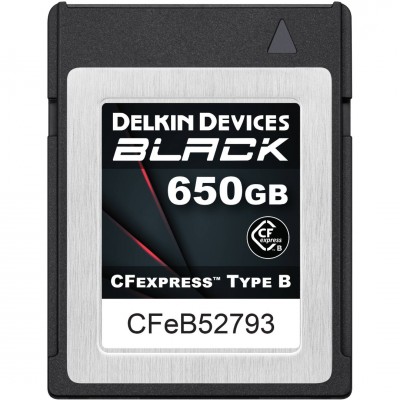Карта памяти Delkin Devices Black CFexpress Type B 650GB, R/W 1725/1530 MB/s (DCFXBBLK650)