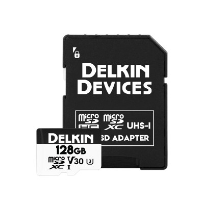 Карта памяти Delkin Devices Hyperspeed microSDXC 128GB UHS-I U3 V30, R/W 100/75 MB/s (DDMSDAHS128G)