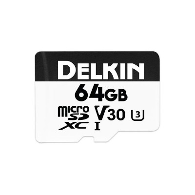 Карта памяти Delkin Devices Hyperspeed microSDXC 64GB UHS-I U3 V30, R/W 100/75 MB/s (DDMSDAHS64GB)