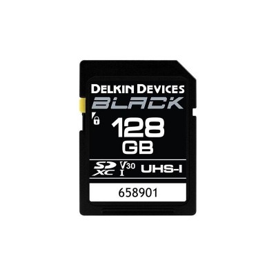 Карта памяти Delkin Devices Black SDXC 128GB UHS-I U3 V30, R/W 90/90 MB/s (DDSDBLK128GB)
