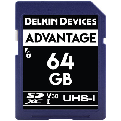 Карта памяти Delkin Devices Advantage SDXC 64GB UHS-I U3 V30, R/W 100/80 MB/s (DDSDW63364GB)