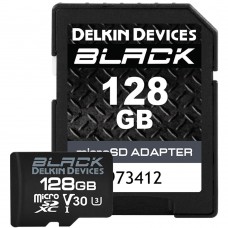 Карта памяти Delkin Devices Black microSDXC 128GB UHS-I U3 V30, R/W 90/90 MB/s (DMSDBK128)