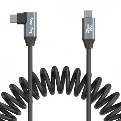 Кабель спиральный SmallRig 4792 USB-C / USB-C (прямой и Г-образный штекеры) 35 см