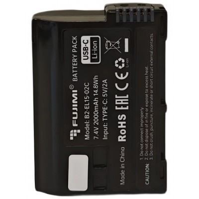 Аккумулятор Fujimi FBTEN-EL15 (2000 mAh) с портом USB-C для камер Nikon