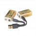 Аккумулятор GreenBean WoodCell 6F22 зарядка USB-C (набор 2 шт.)
