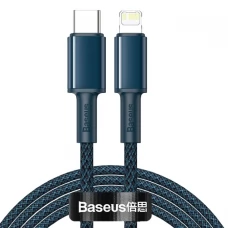 Кабель Baseus High Density Braided Type-C - Lightning PD 20W 1м Синий